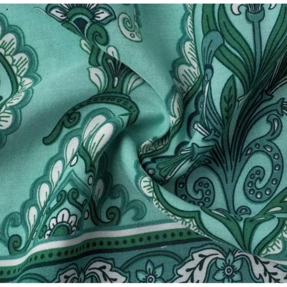 CLEARANCE Green Boho Floral Printed Midi Dress - Picture 8 of 8